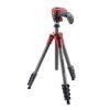 曼富图(Manfrotto) MKCOMPACTACN-RD Compact Action铝合金三脚架 5节+摄影/摄像云台套装(红色)