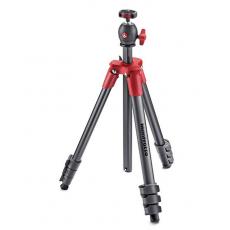 曼富图(Manfrotto) MKCOMPACTLT-RD Compact Light  4节铝合金三脚架球型云台套装(红色新型顶板)